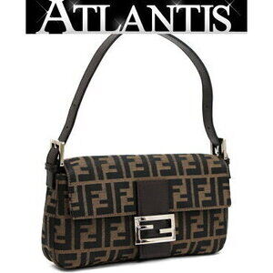 Fendi Mamma Bucket Hobo Shoulder handbag brown Zucca canvas leather